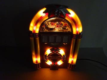 Vintage retro mini-jukebox radio met ingebouwde, Nieuw