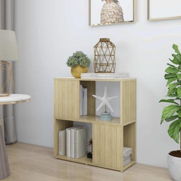 vidaXL Boekenkast 60x24x63 cm bewerkt hout sonoma, Huis en Inrichting, Verzenden, Nieuw