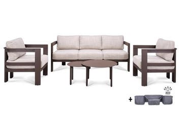 Veiling - Outdoor Loungeset Monté - bruin (quick dry), Tuin en Terras, Tuinsets en Loungesets, Nieuw