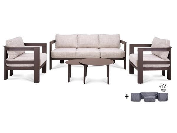 Veiling - Outdoor Loungeset Monté - bruin (quick dry), Jardin & Terrasse, Ensembles de jardin