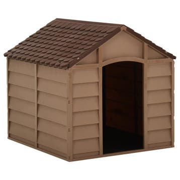 vidaXL Hondenhok 71x71,5x68 cm PP bruin, Dieren en Toebehoren, Verzenden, Nieuw