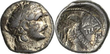 Tetradrachme 73 v Chr (= Jahr 8), Ägypten Koenigreich der.., Verzenden