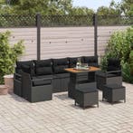 vidaXL Tuinbank Set met kussen met opslag met kussen 10 pcs, Verzenden, Nieuw
