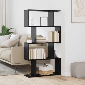 vidaXL Boekenkast 4-laags 70 x 24 x 129 cm Bewerkt hout, Huis en Inrichting, Kasten | Boekenkasten, Verzenden, Nieuw