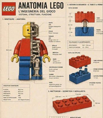 Lego Merchandise - Art - “Anatomia LEGO – The Engineering of