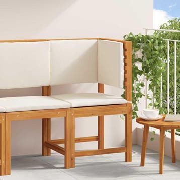 vidaXL Tuinstoel met kussen Bruin 50 x 50 x 91cm Massief, Tuin en Terras, Verzenden, Nieuw