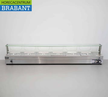 HCB RVS Bain marie 6 x 1/2 GN 175 cm 230V Horeca, Ophalen of Verzenden