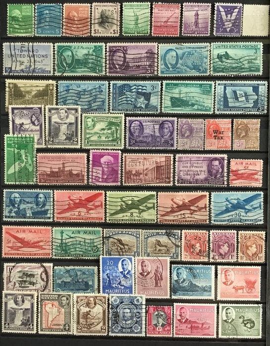 VS, Groot-Brittannië en Koloniën, Afrika, Europa - Zeer, Postzegels en Munten, Postzegels | Amerika