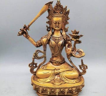 Ornement décoratif - Statue tibétaine de Manjushri