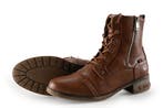 Mustang Veterboots in maat 38 Cognac, Overige kleuren, Verzenden, Overige typen, Zo goed als nieuw