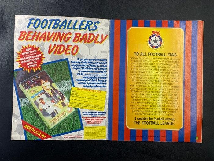 Panini Complete Sticker Album Endsleigh Football League 96, Verzamelen, Stickers