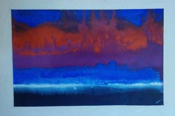 Jose Telmo Lodeiro (1930-1996) - Atardecer en las Islas Cíes
