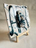 gregos - Mockery ceramic tile - white and green, Antiek en Kunst