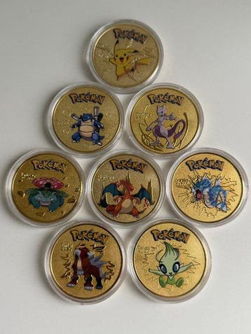 Pokémon - Speelgoed Monedas Pokémon Oro Baño (set de 8) -