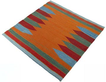 Handgeweven designer-kelim - Kelim - 95 cm - 97 cm, Huis en Inrichting, Nieuw