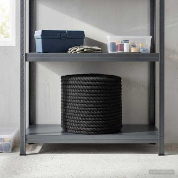 vidaXL Katoenen Touw 12 mm 25 m Zwart 100% katoen, Verzenden