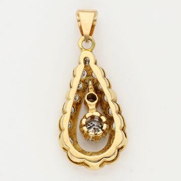 Hanger - 18 karaat Geel goud Diamant (Natuurlijk)