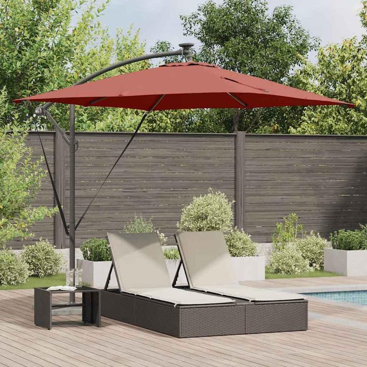 vidaXL Parasol Terracotta 249 x 249 x 250 cm Polyester en, Jardin & Terrasse, Parasols, Envoi