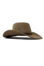 Cowboyhoed Donkerbruin Flax Lichtgewicht Donkerbruine Linnen, Ophalen of Verzenden