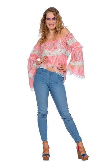Festival Blouse Dames Roze, Verzenden, Nieuw