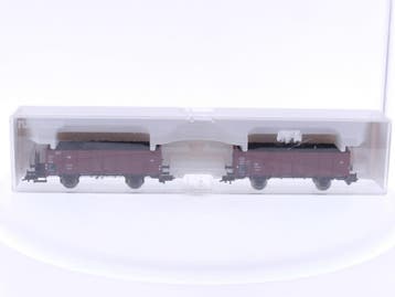 Schaal H0 Fleischmann 82 5215 K set van 2 goederenwagens..., Gelijkstroom, Fleischmann, Overige typen, Ophalen of Verzenden