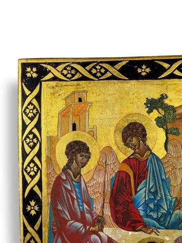 Icoon - Oudtestamentische Triniteit - Tempera op paneel -