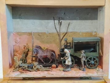 Elastolin - Speelgoedsoldaatje WW1 Diorama - 1920-1930 -, Nieuw