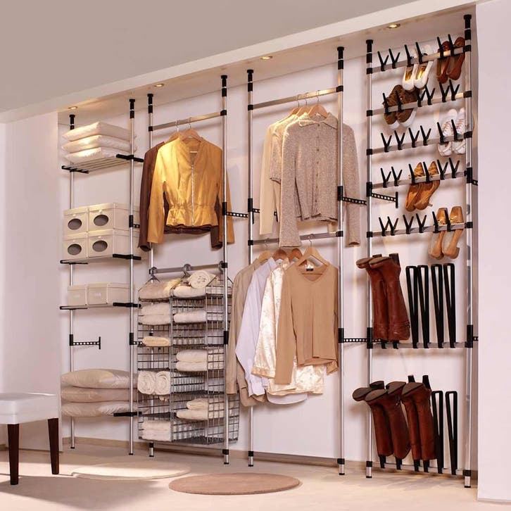 vidaXL Laarzenrek met stangen telescopisch aluminium, Maison & Meubles, Armoires | Armoires à chaussures, Envoi