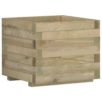 vidaXL Plantenbak verhoogd vierkant 50x50x40 cm hout, Verzenden, Nieuw
