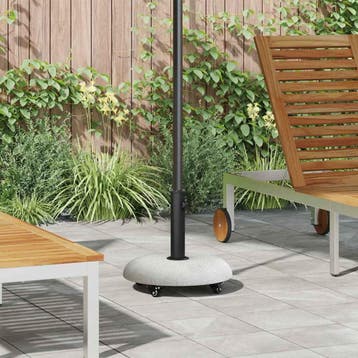 vidaXL Parasolvoet 21kg Lichtgrijs Betonkleurig Rond, Verzenden, Nieuw