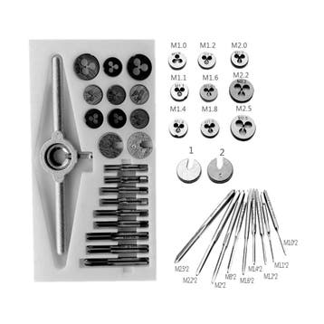 Micro schroefdraad tap- en snijset, 30 delig (M1.0-M2.5), Verzenden, Nieuw