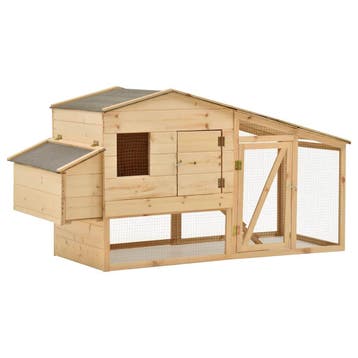 vidaXL Kippenhok 178x67x92 cm massief grenenhout, Verzenden