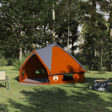 vidaXL Teepee Tent voor 6 Personen 6-persoons Grijs en, Caravans en Kamperen, Verzenden, Nieuw