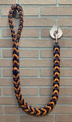 Lederen honden riem Orange/navy blue, Ophalen of Verzenden, Nieuw