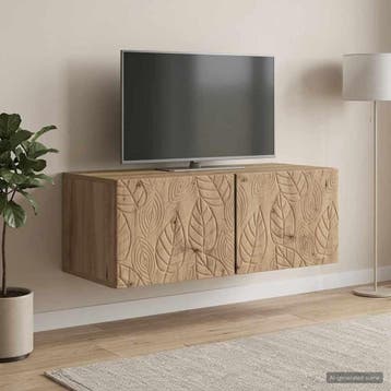 vidaXL Wandmontage TV-kast 98 x 41 x 30 cm Artisanaal eiken, Huis en Inrichting, Verzenden, Nieuw