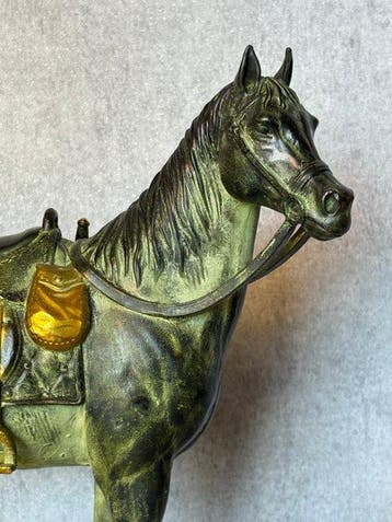 Beeld, Groot formaat paard 32 cm / 3.4 kg - 30 cm - Brons