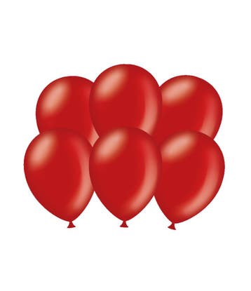 Rode Ballonnen Metallic 30cm 6st, Verzenden, Nieuw
