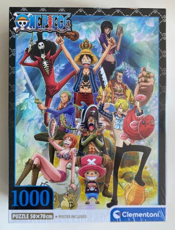 CLEMENTONI ONE PIECE 1000 PUZZLE + POSTER (TOYS), Gebruikt