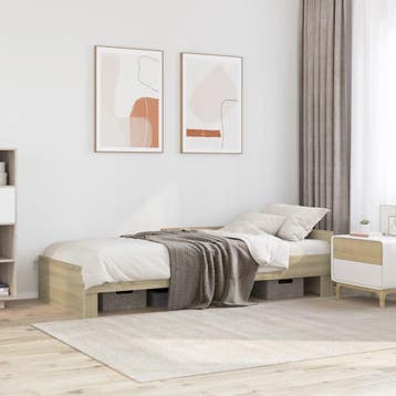 vidaXL Bedframe zonder matras hout sonoma eikenkleurig, Verzenden, Nieuw