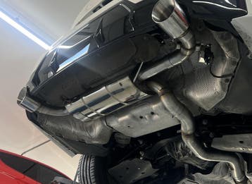 FOX BMW G3 - 330i einddemper dwarsuitgang rechts/links met u, Verzenden, Nieuw