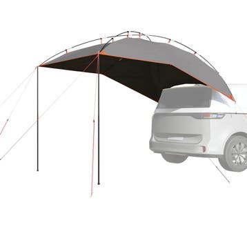 vidaXL Autotent waterdicht grijs en oranje, Verzenden, Nieuw