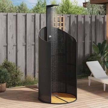 vidaXL Buitendouche 100x100x241,5 cm poly rattan en, Tuin en Terras, Zwembaden, Verzenden, Nieuw