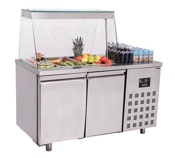 Saladette 2 Deuren 3X 1/1 Gn Pan, Verzenden, Nieuw in verpakking, Koelen en Vriezen