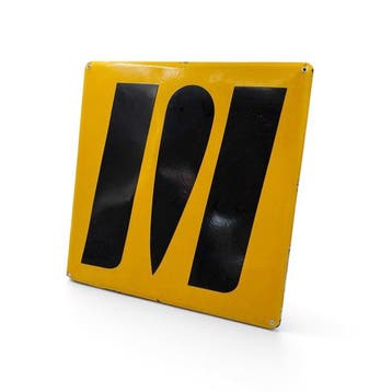 Japans emaille bord met karakter - Emaille bord - Emaille,