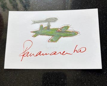 Panamarenko (1940-2019) - Artcard Panamarenko, Antiek en Kunst