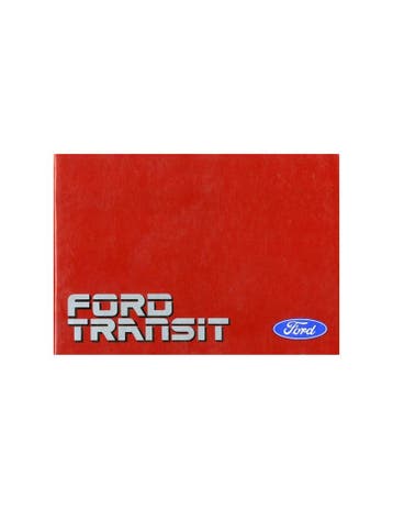 1988 FORD TRANSIT INSTRUCTIEBOEKJE NEDERLANDS