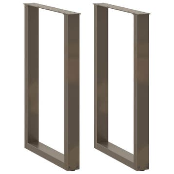 vidaXL Bartafelpoten 2 st U-vormig 60x(90-91) cm staal, Huis en Inrichting, Verzenden, Nieuw