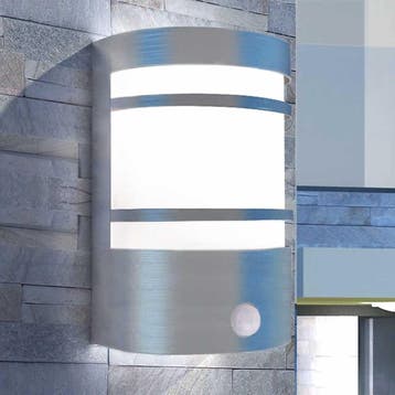 vidaXL Buitenwandlamp met sensor RVS, Verzenden