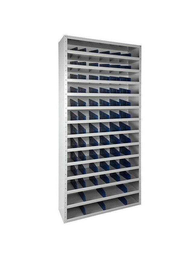 Vakkenkast schottenkast 198x100x30 72 schotjes grijs, Maison & Meubles, Armoires | Armoires à porte coulissante & Armoires à archives