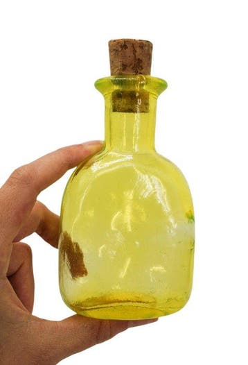 Flacon dapothicaire XlX ème en verre uranifère -, Antiquités & Art, Antiquités | Verre & Cristal